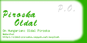 piroska oldal business card